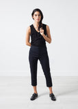 Wool Cropped Pant in Navy - Vu Hue