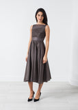 Voile Dress in Grey Pearl - Vu Hue