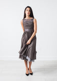 Voile Dress in Grey Pearl - Vu Hue