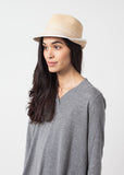 Washboard Hat in Straw/White - Vu Hue