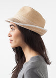 Washboard Hat in Straw/White - Vu Hue