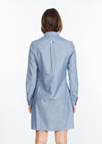 Chambray Shirtdress in Blue - Vu Hue