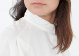 Trim Collar Poplin Blouse in Off White - Vu Hue