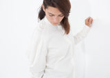 Trim Collar Poplin Blouse in Off White - Vu Hue