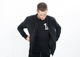 Broken Leather Bomber in Black - Vu Hue