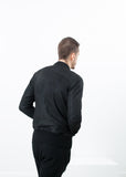 Broken Leather Bomber in Black - Vu Hue
