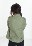 Big Army Jacket in Olive - Vu Hue