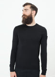 Button Shoulder Pullover in Black - Vu Hue