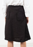Wrap Snap Skirt in Black - Vu Hue