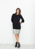 Border Dress in Black/Silver - Vu Hue