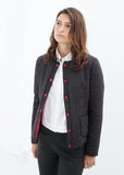 Camelia Reversible Jacket in Black/Red - Vu Hue