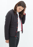 Camelia Reversible Jacket in Black/Red - Vu Hue