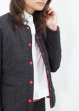 Camelia Reversible Jacket in Black/Red - Vu Hue