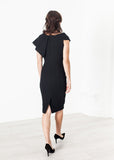 Asymmetric Dress in Black - Vu Hue