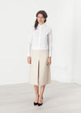 Tulle Pleat Skirt in Cream - Vu Hue