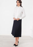 Tulle Pleat Skirt in Navy - Vu Hue