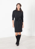 Tie Waist Dress in Black - Vu Hue