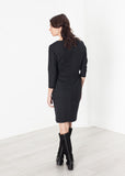 Tie Waist Dress in Black - Vu Hue