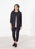 Unbalanced Cardigan in Black - Vu Hue