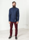 Button Up Shirt in Navy - Vu Hue