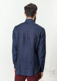 Button Up Shirt in Navy - Vu Hue