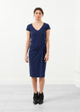 V-Neck Twist Dress - Vu Hue