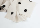 Cashmere Dot Shawl in Black/White - Vu Hue