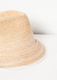 Washboard Hat in Straw/White - Vu Hue