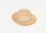 Wrapped Up Hat in Straw/White - Vu Hue
