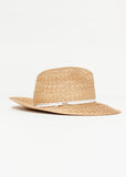 Wrapped Up Hat in Straw/White - Vu Hue