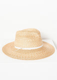 Wrapped Up Hat in Straw/White - Vu Hue