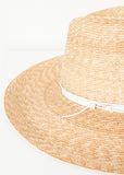 Wrapped Up Hat in Straw/White - Vu Hue