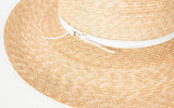 Wrapped Up Hat in Straw/White - Vu Hue