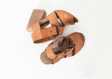 Buckle Strap Heel in Brown - Vu Hue